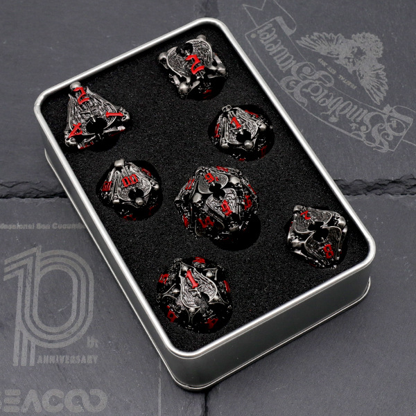 Pure Copper Hollow Metal Dice Set