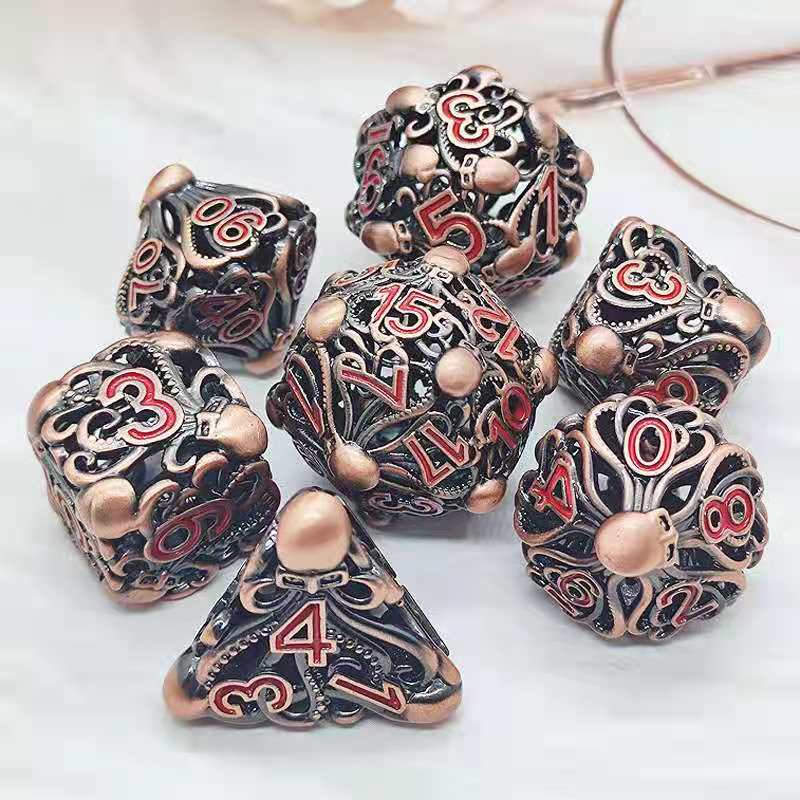 Metal hollow dice set