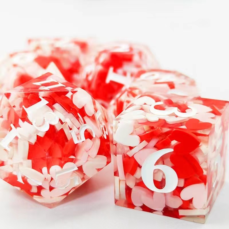 Funny Candy Handmade Resin  Dice Set