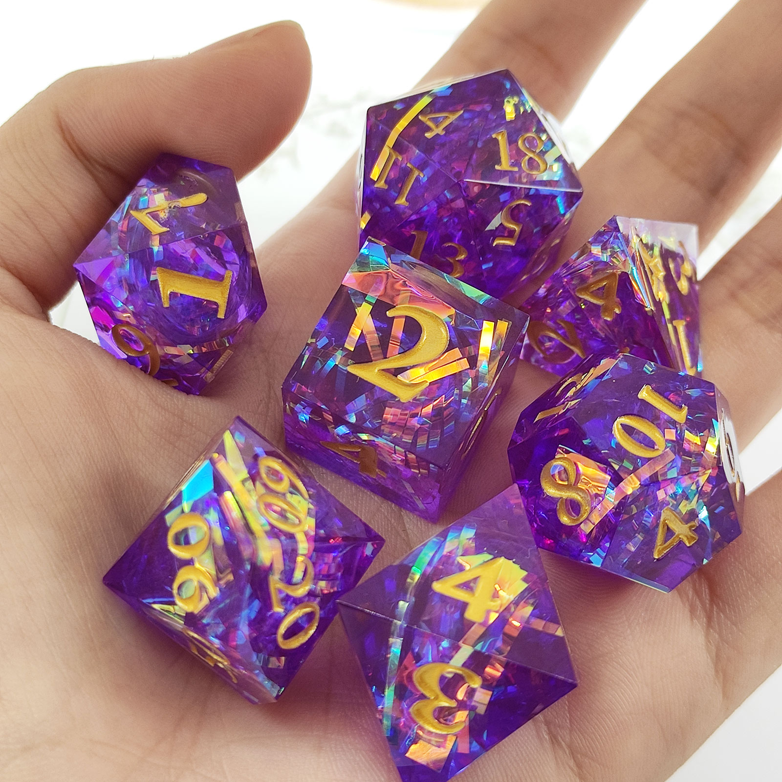 Color Bar Resin Dice Set