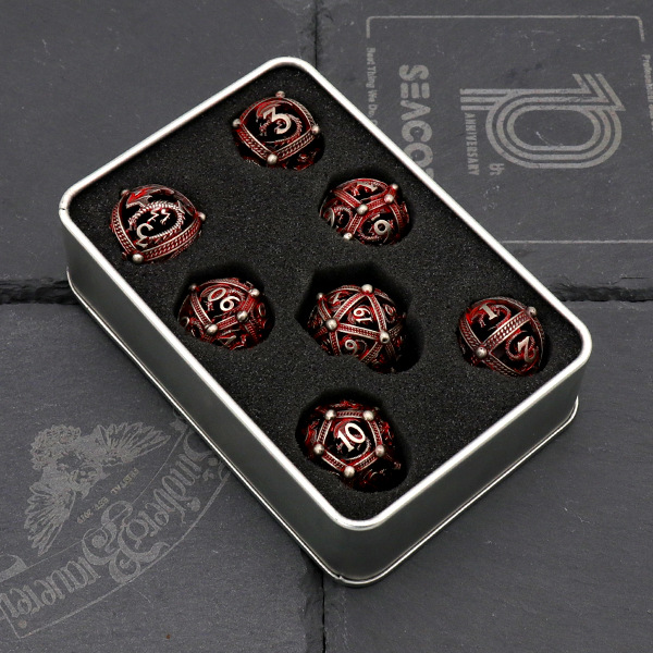 Metal Round Hollow Dice Set