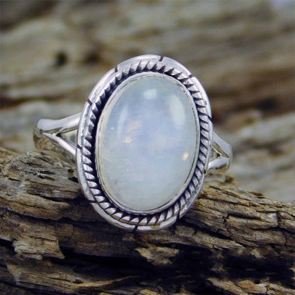 Aqua Chalcedony Silver Ring