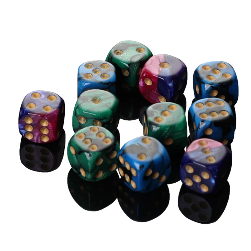 10Pcs/Set Multicolor Dice