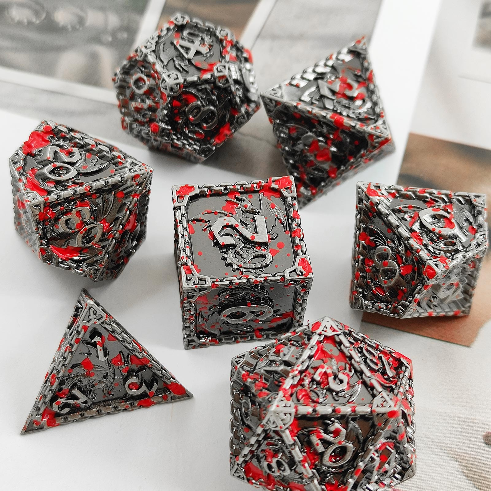 Solid Dragon Dice Metal Set