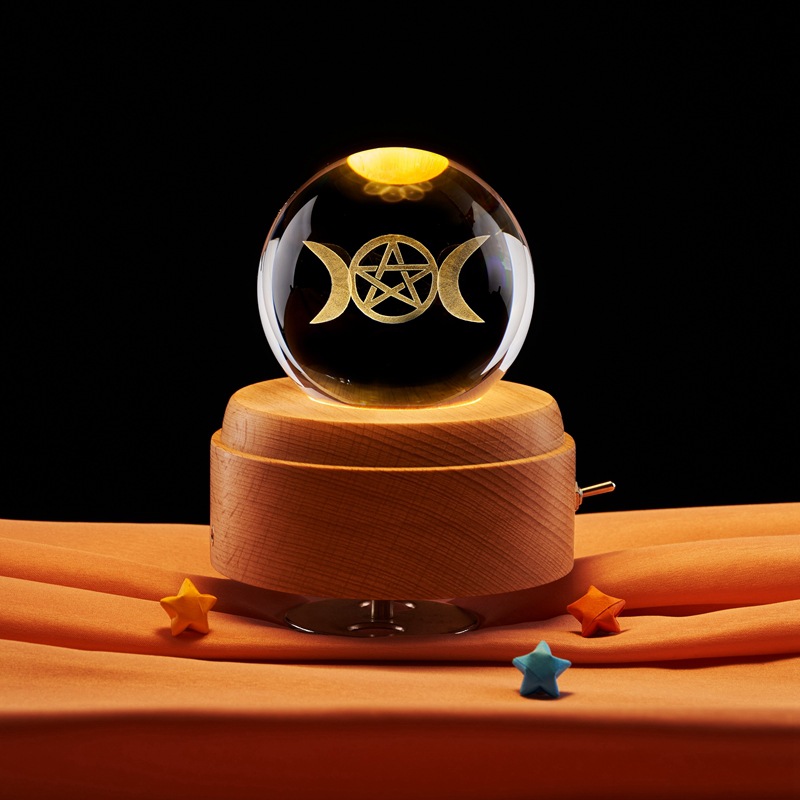 LED Crystal Ball - Triple Moon