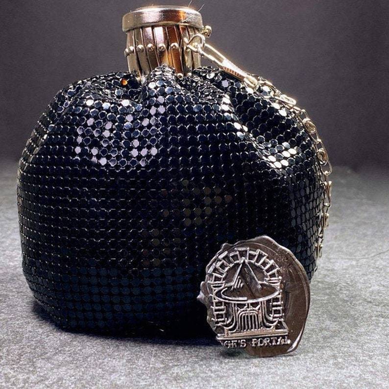 Metallic Scale Gate-top Dice Bag