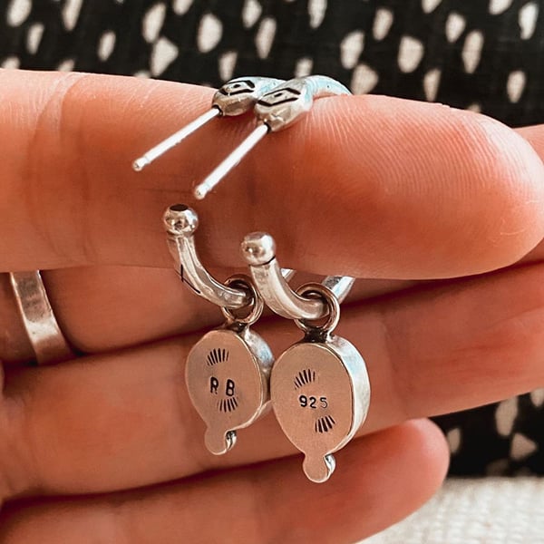 Turquoise Circle Earrings