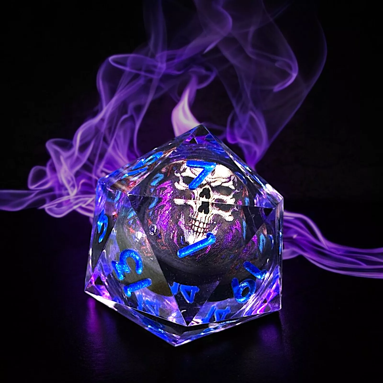 Skull☠️Liquid Core 7pc DnD Dice Set