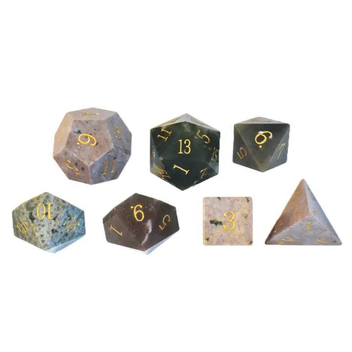 Indian Agate Gemstone Dice