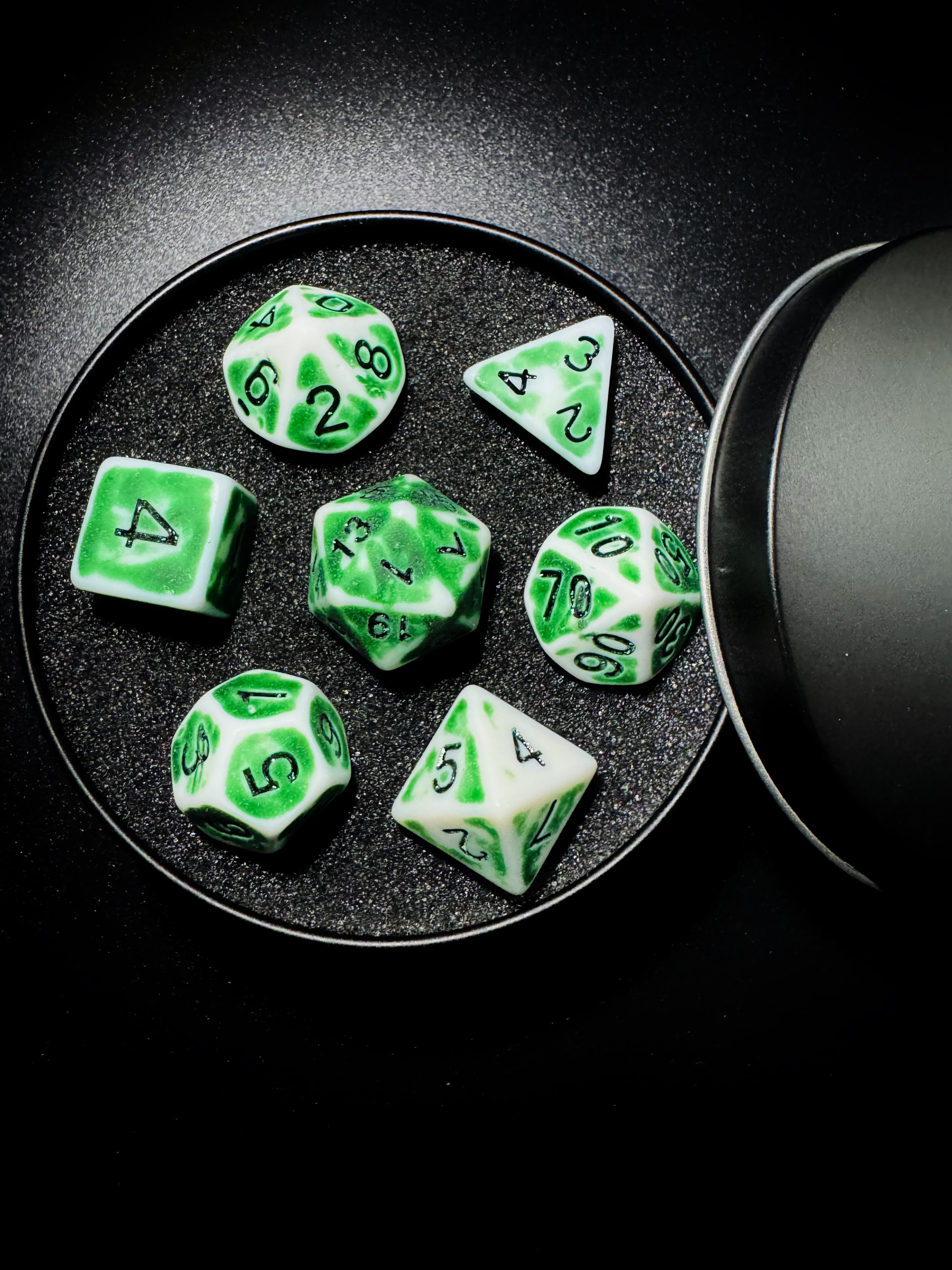 Verdant Bloom Dice Set [With Dark Iron Gift Box]