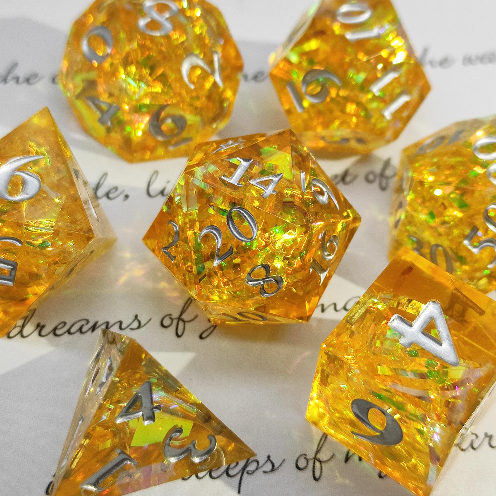 Color Bar Resin Dice Set