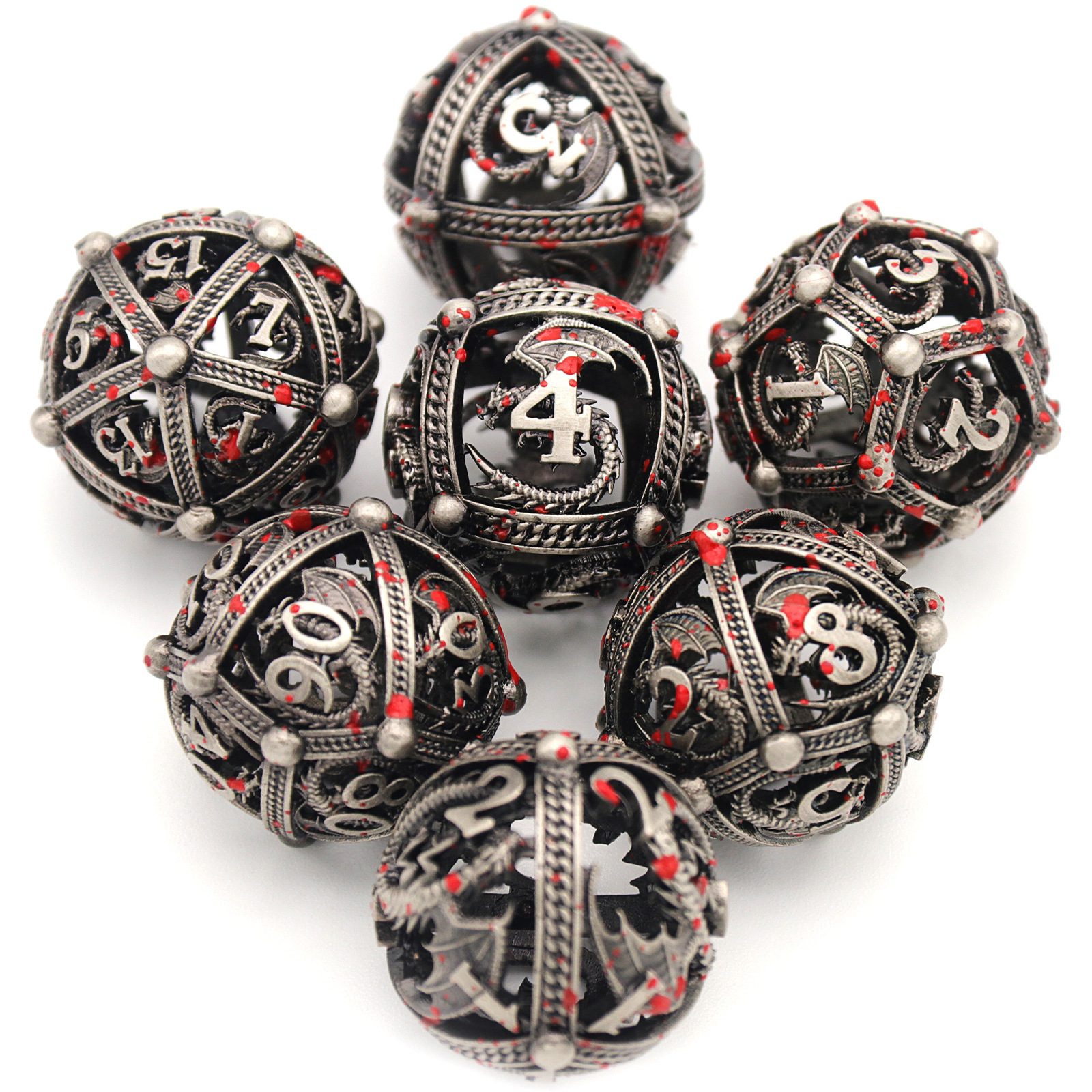 Metal Round Hollow Dice Set
