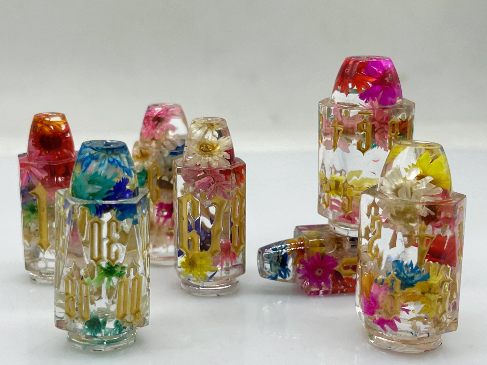 Transparent Bullet Dice Set