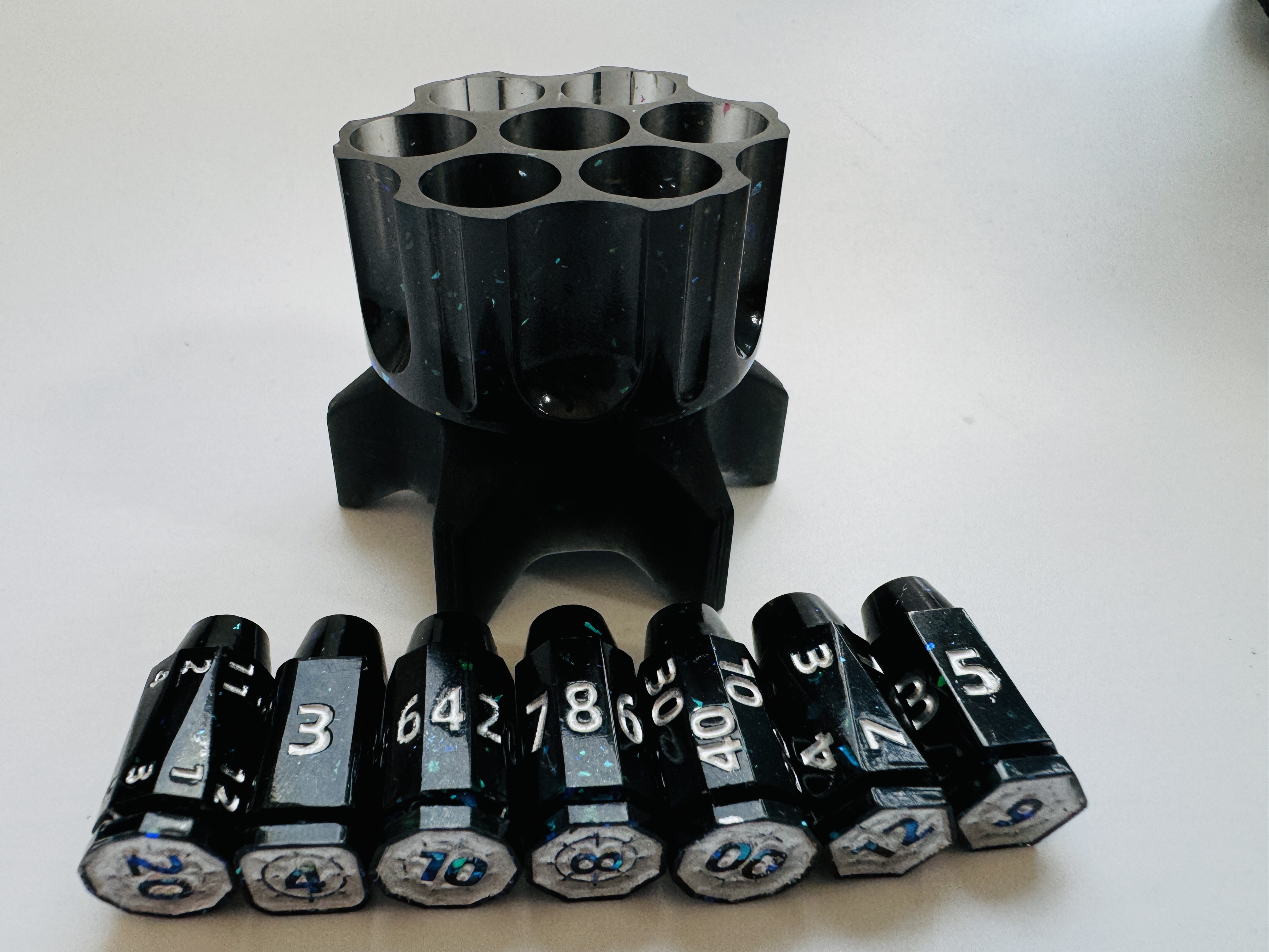 Spin D6 Bullet Dice Revolver Barrel