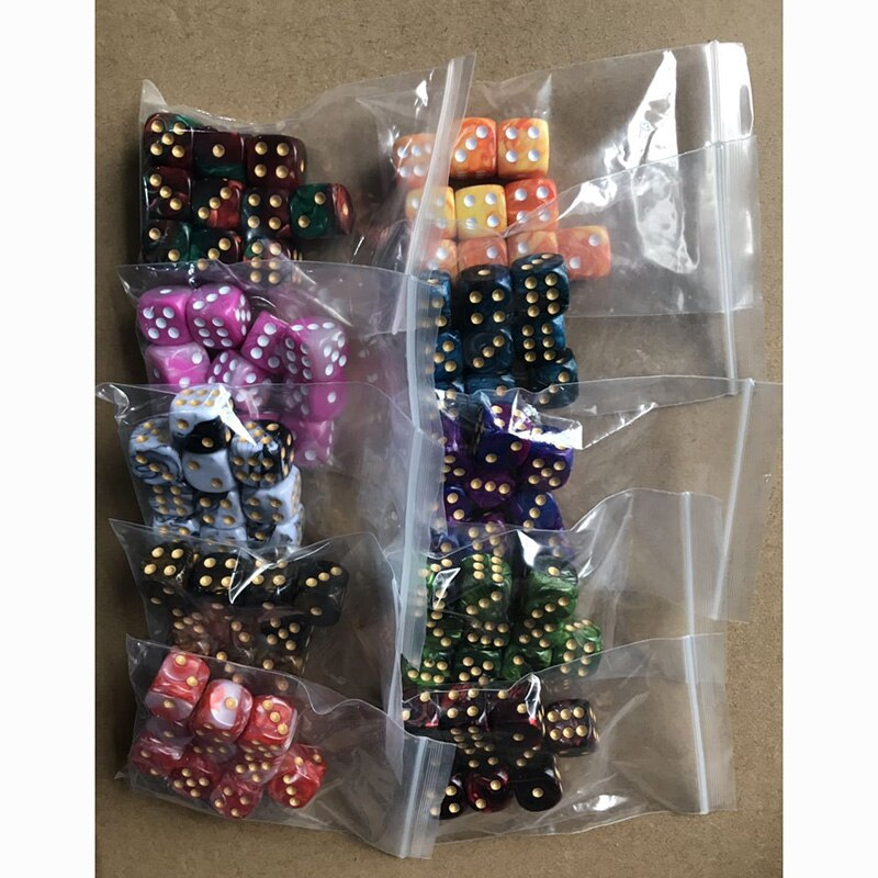 10Pcs/Set Multicolor Dice