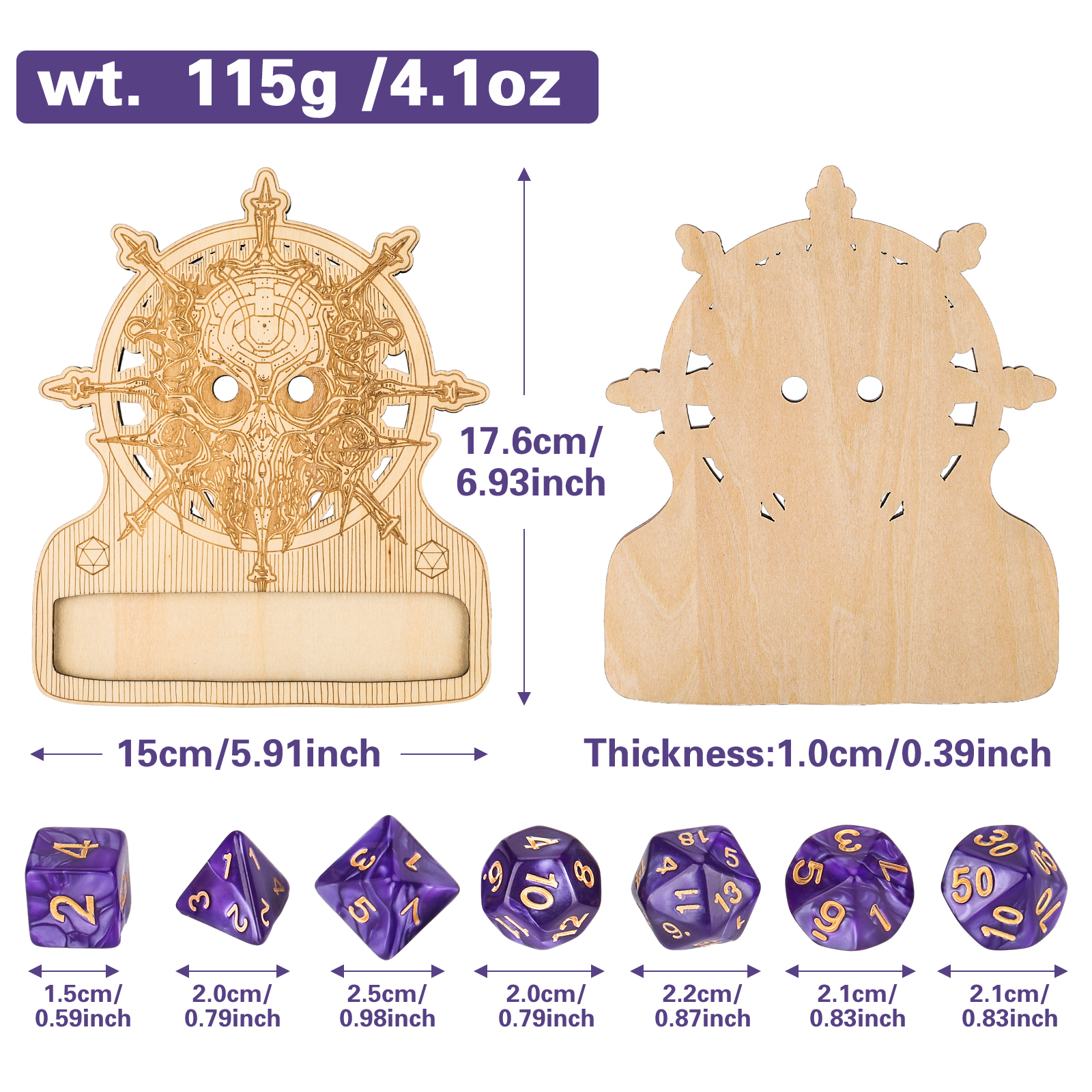 Foldable Wooden Dice Tray & Storage Box