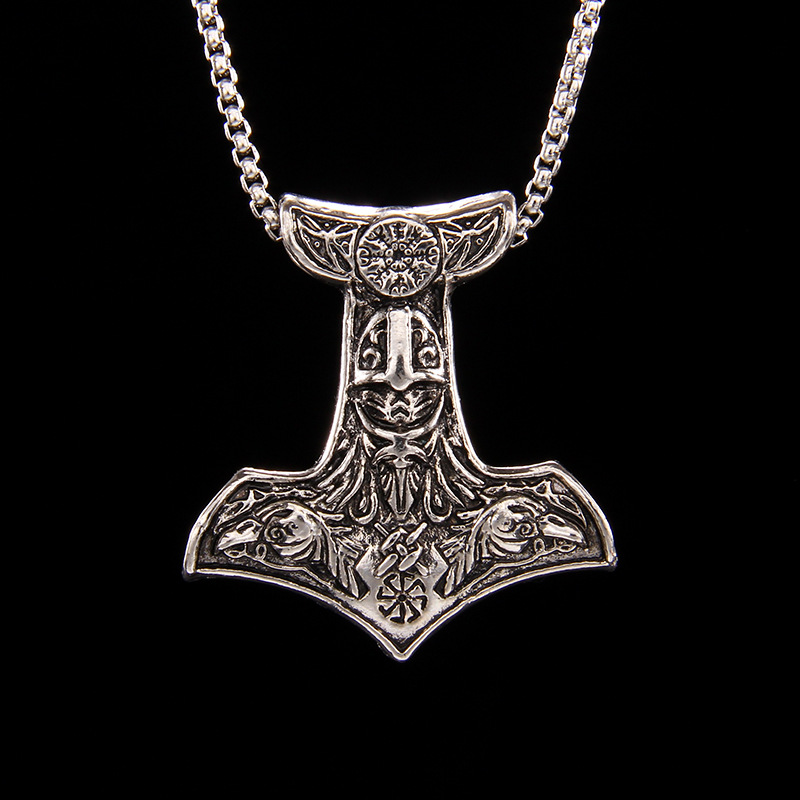 Raven Thor's Hammer Necklace