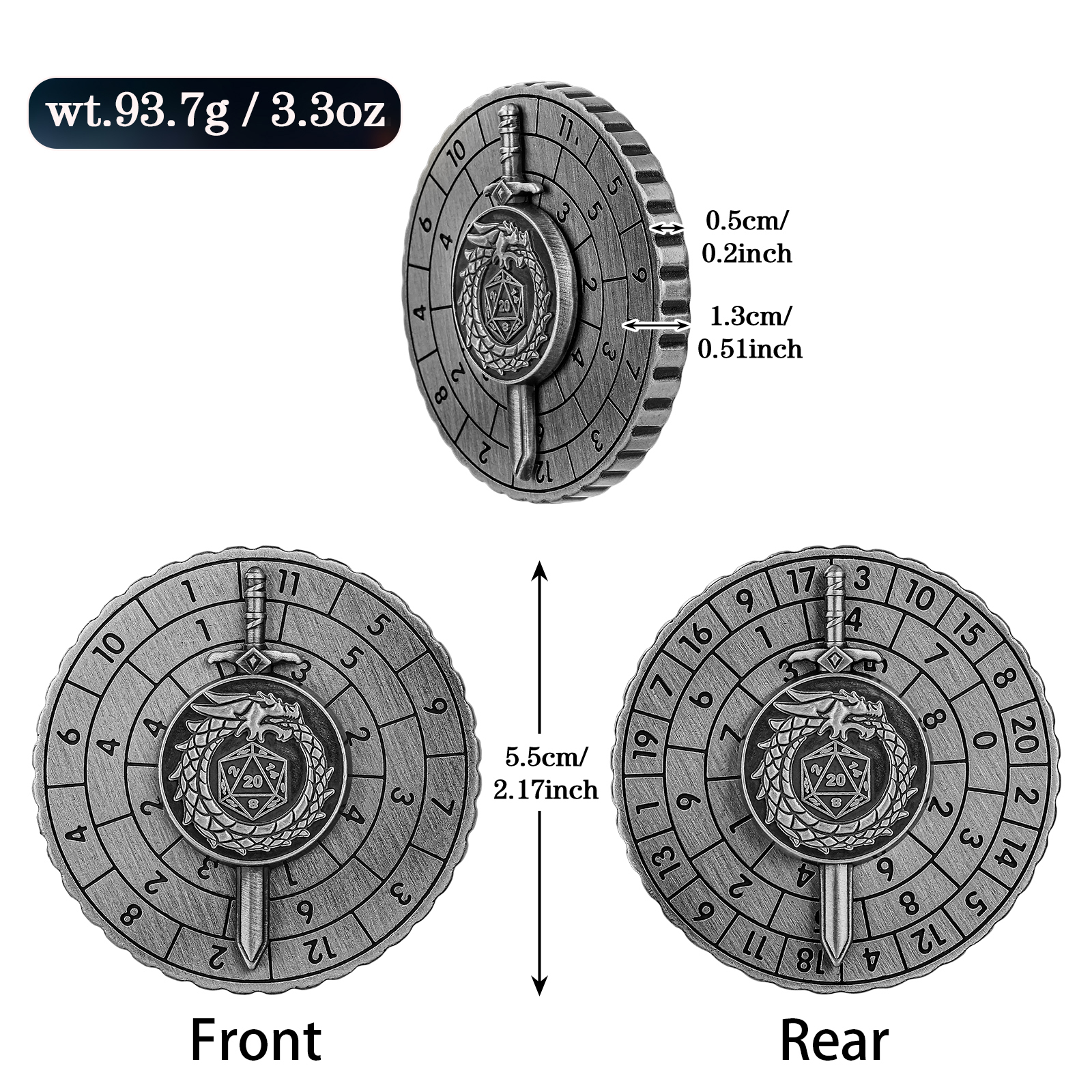 Dragon Sword Spinner Dice Roller
