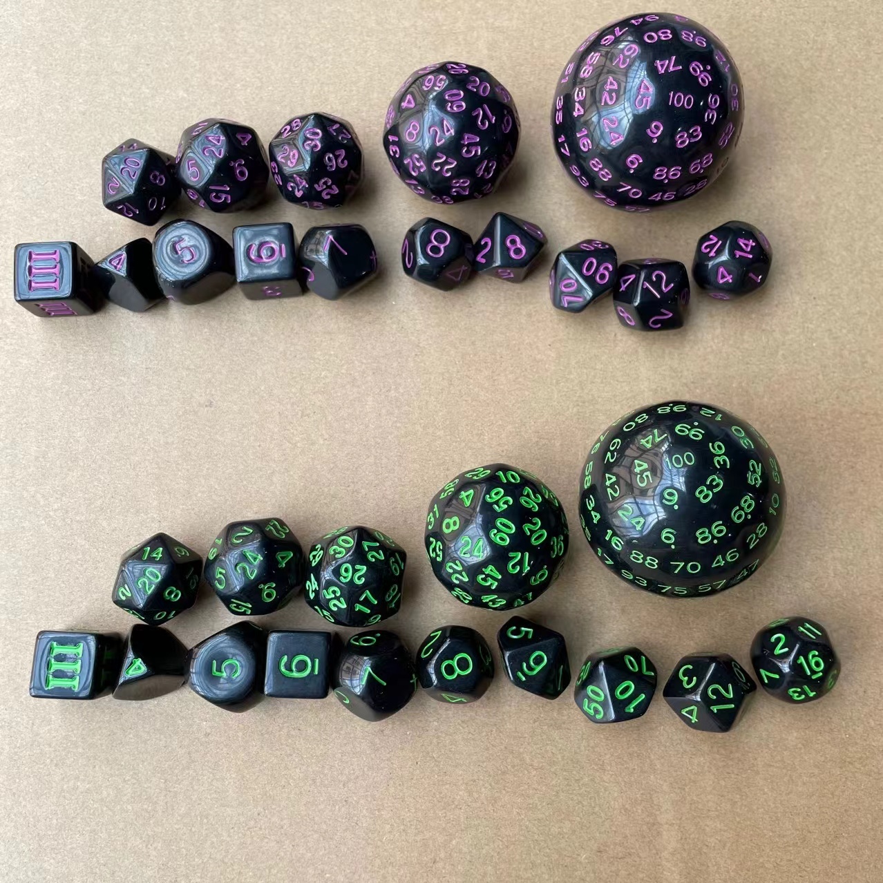 Large multi-faceted dice