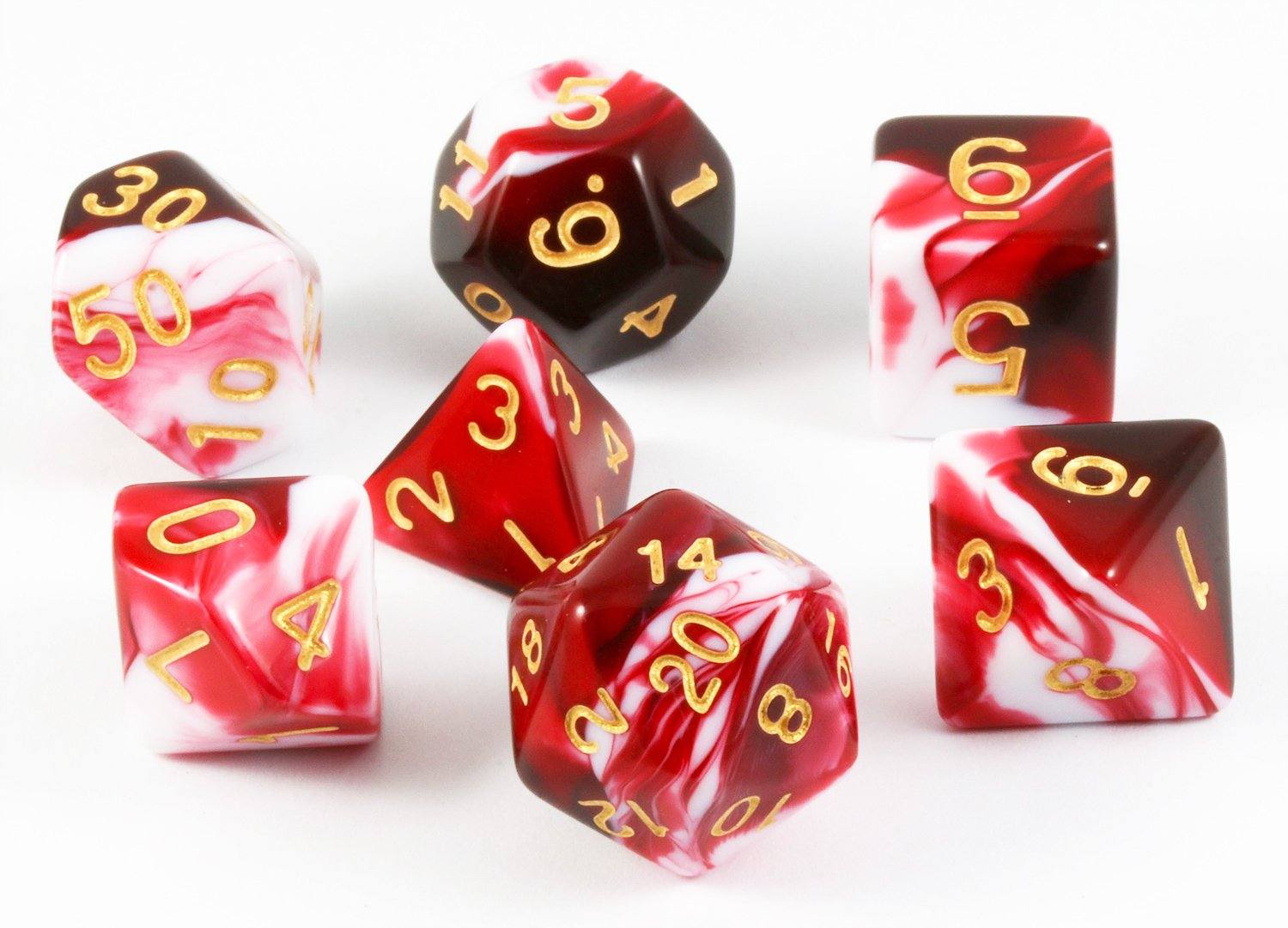 Red And White Dice Set