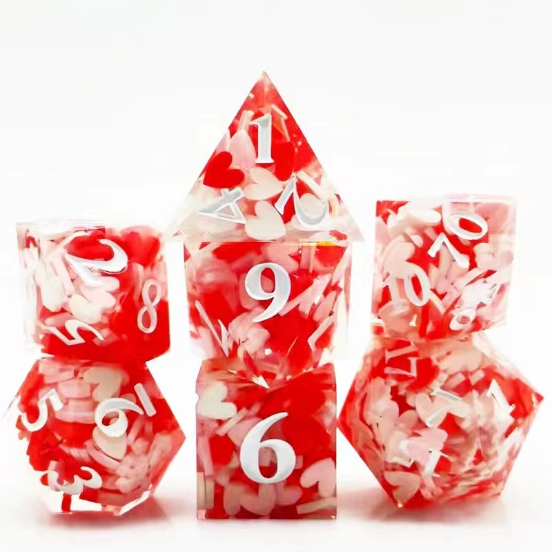 Funny Candy Handmade Resin  Dice Set