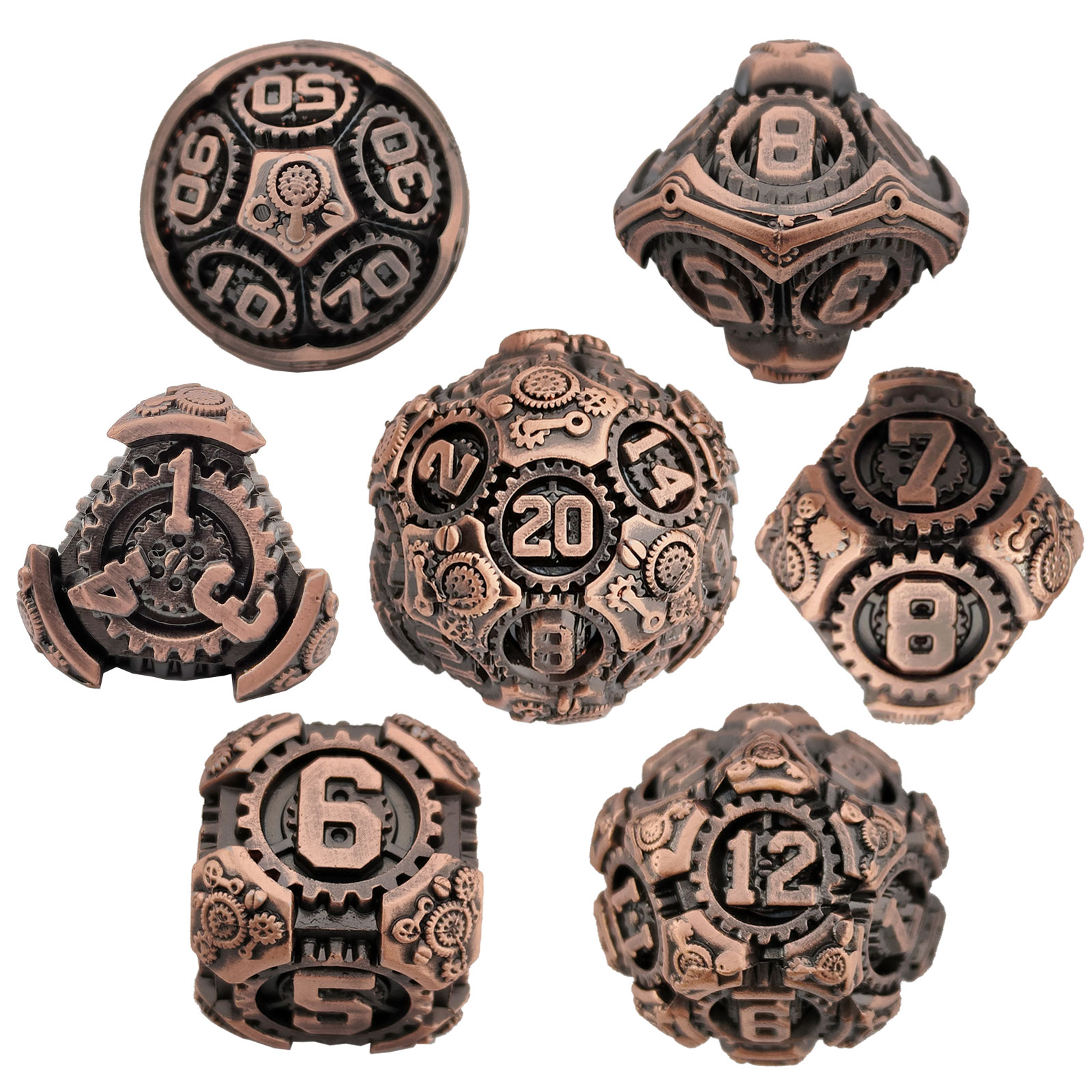 Mechanical ⚙️ Gear Metal Dice Set