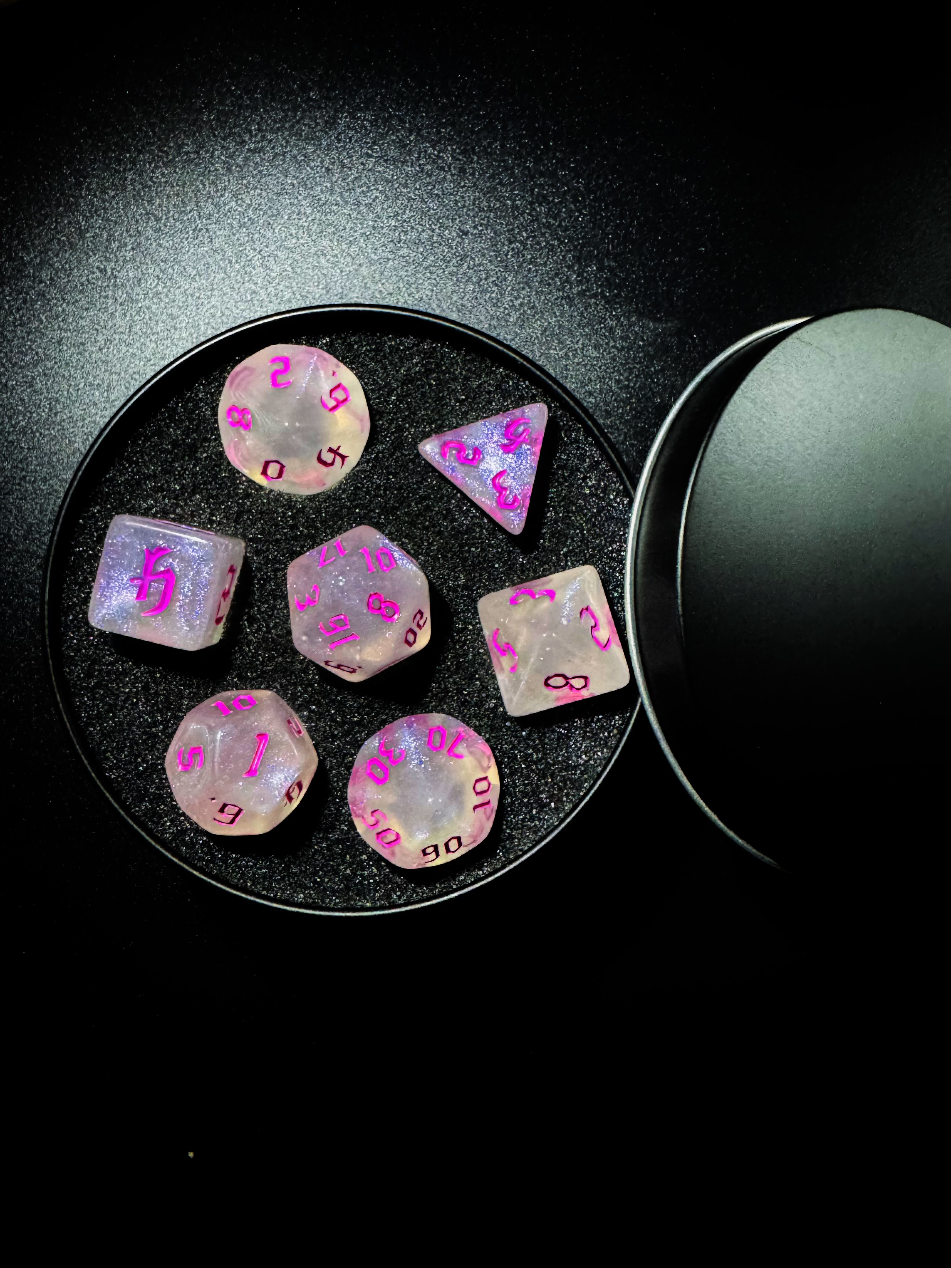 Stardust Prism Dice Set [With Dark Iron Gift Box]