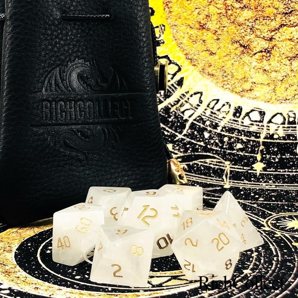 Yellow and White DnD Dice Set