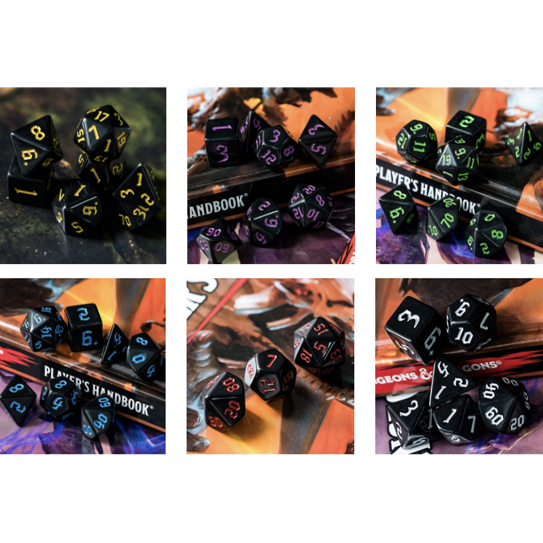 Sickle Font Black Series Dice set