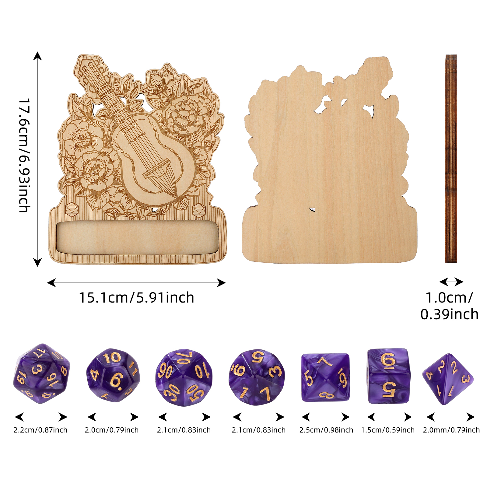 Foldable Wooden Dice Tray & Storage Box