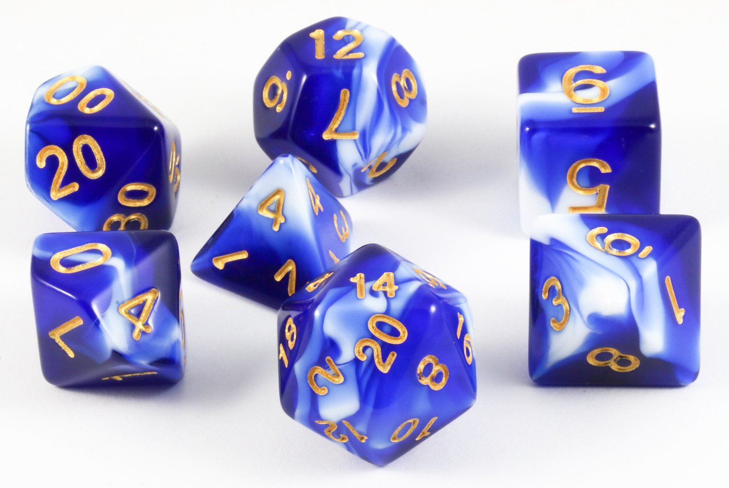 Blue And White Dice Set