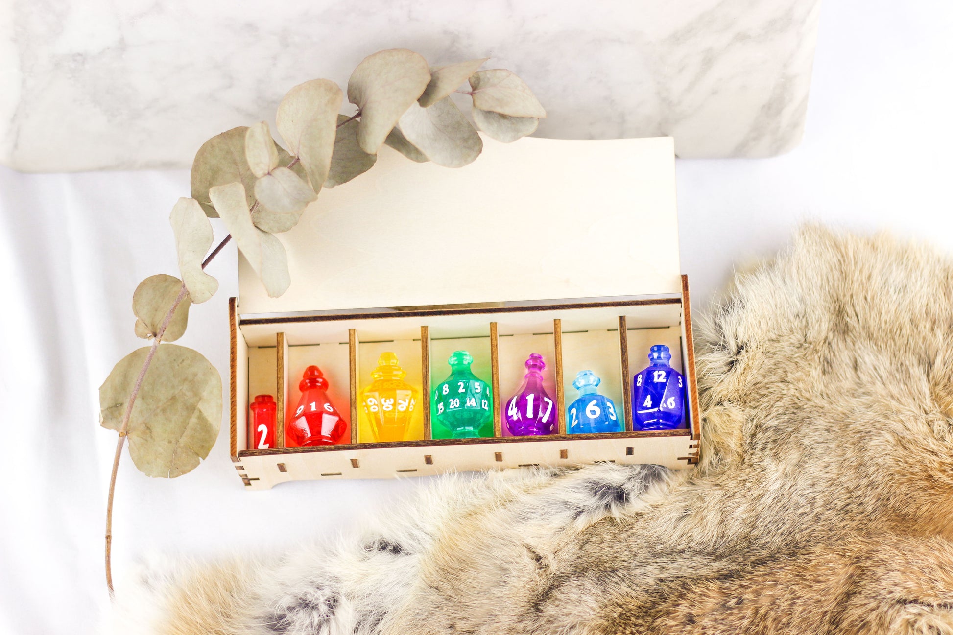 🎊King of Potions: Dungeons and Dragons Full Dice Set with box