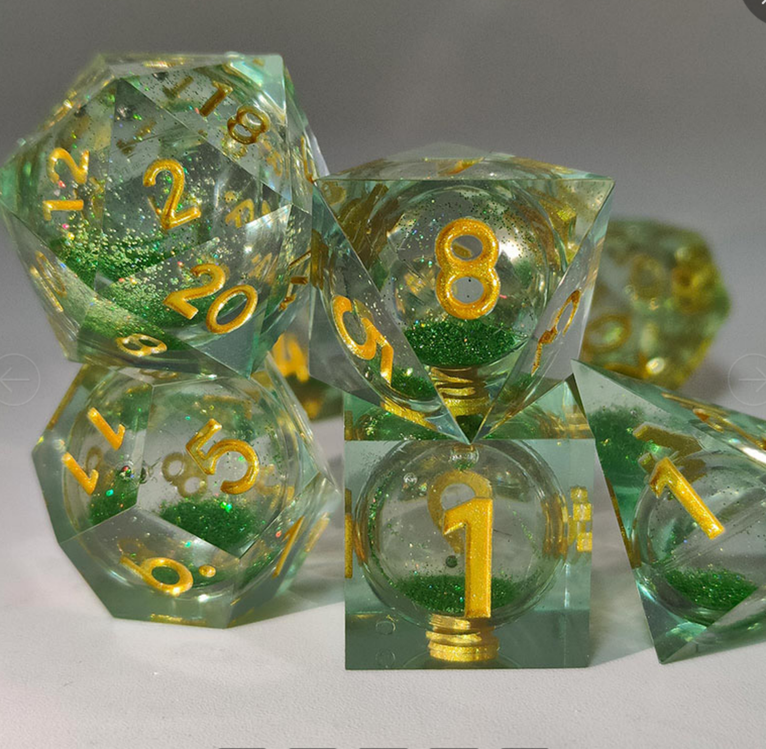 Resin Quicksand Dice Liquid Core