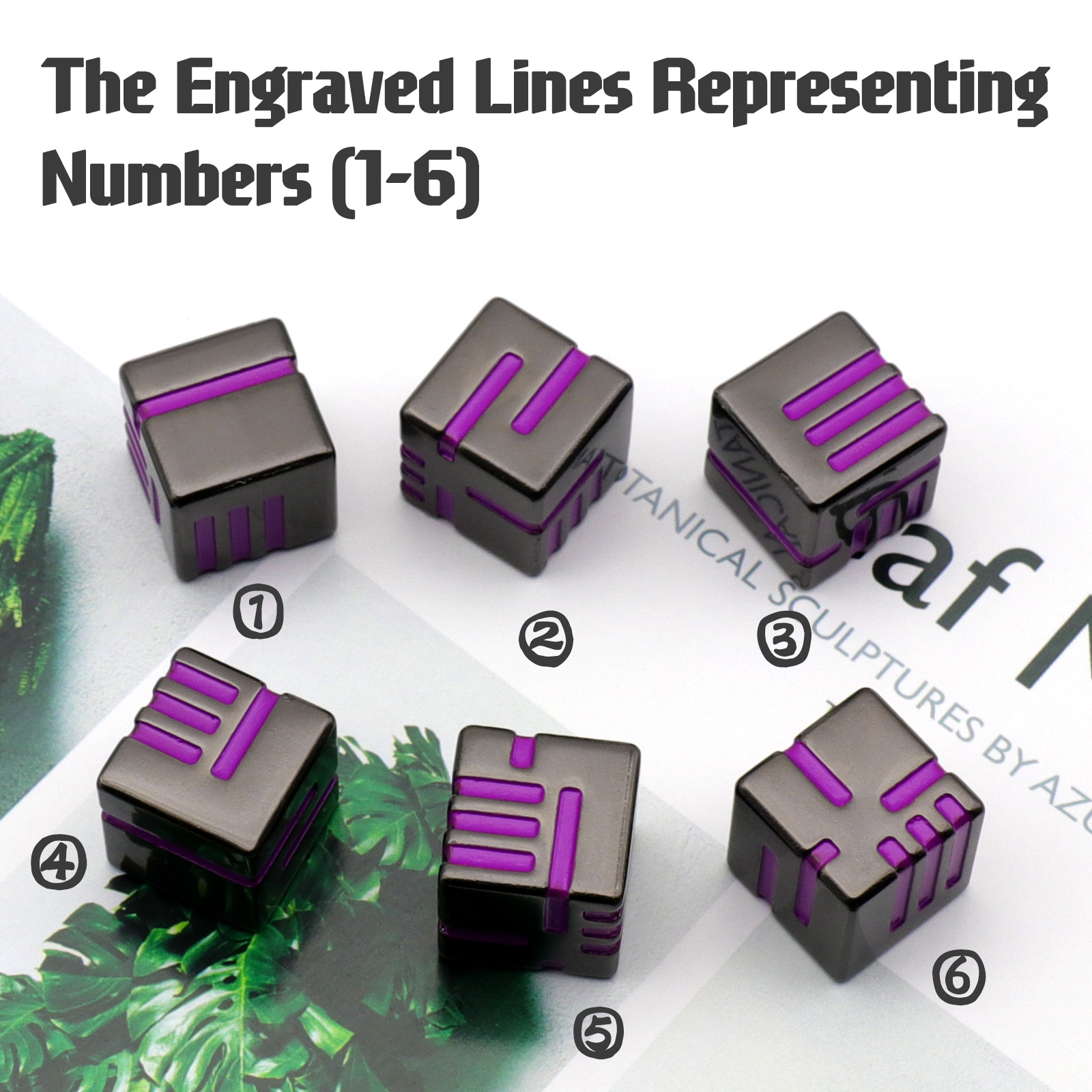 D6  Game Metal dice with Redesign Concept