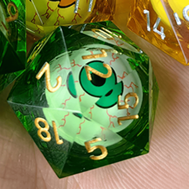 20 Sides Movable Eye Ball Dice Point Angle Dragon Eye Digital Dice 22mm