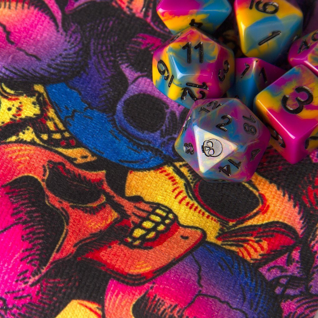 Rainbow Skull Dice