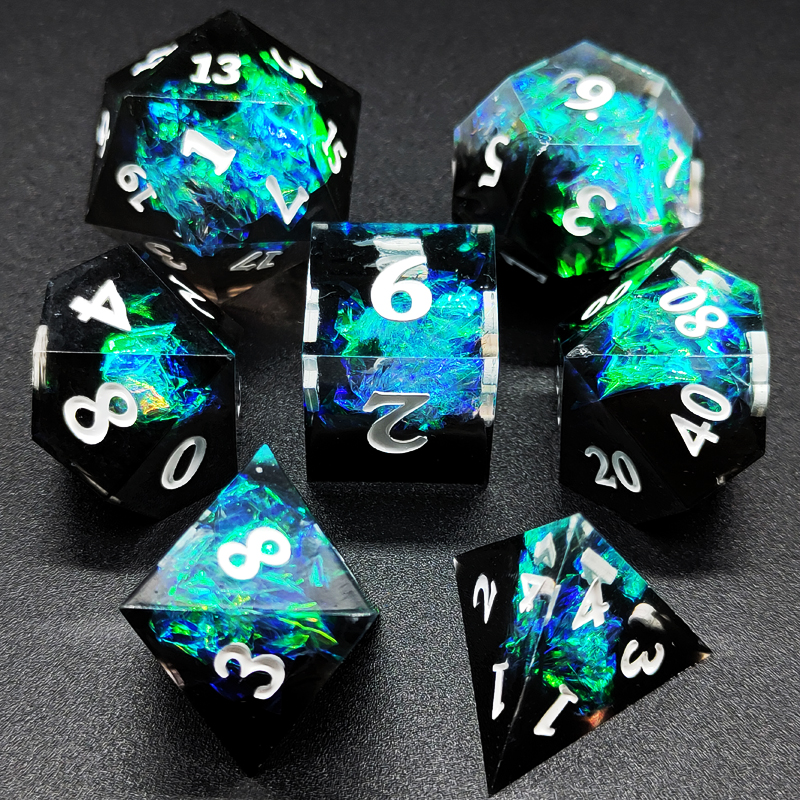 Color Bar Resin Dice Set