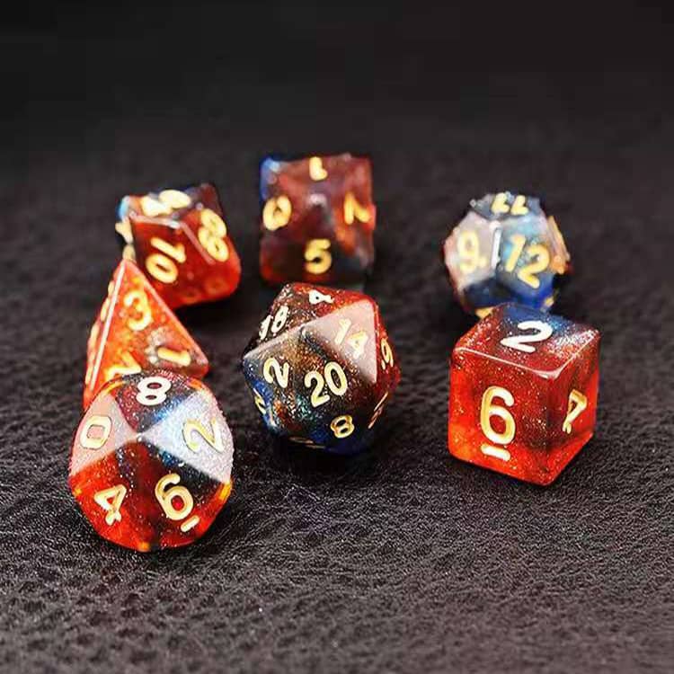 Starry Sky Colorful DnD Dice Set