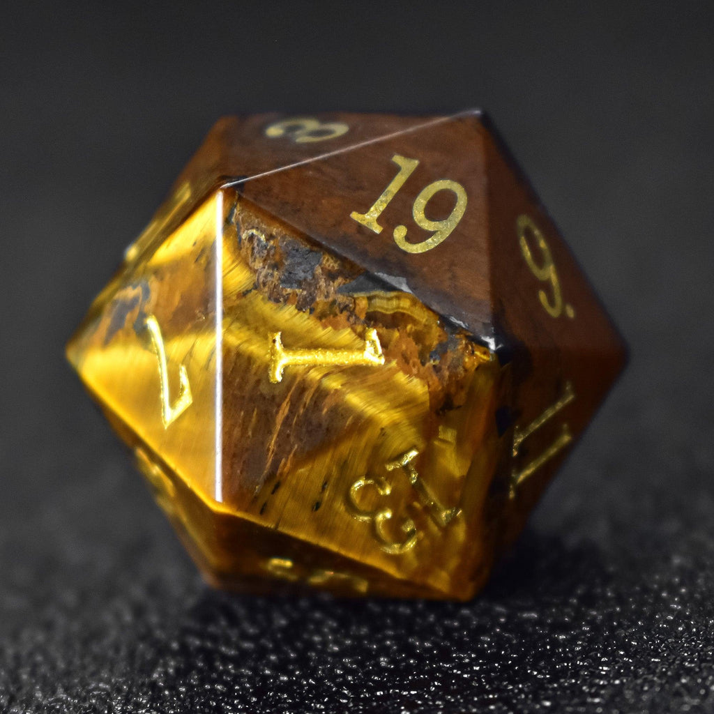 Yellow Tiger's Eye Dice