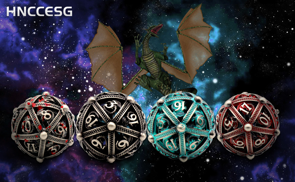 Metal Round Hollow Dice Set