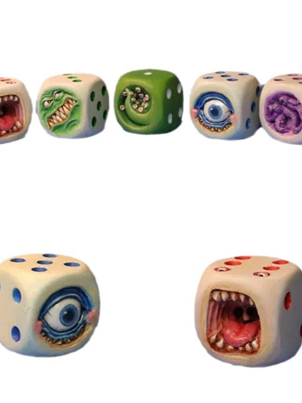 Funny Monster Face Dice Set (set of 5 pieces)