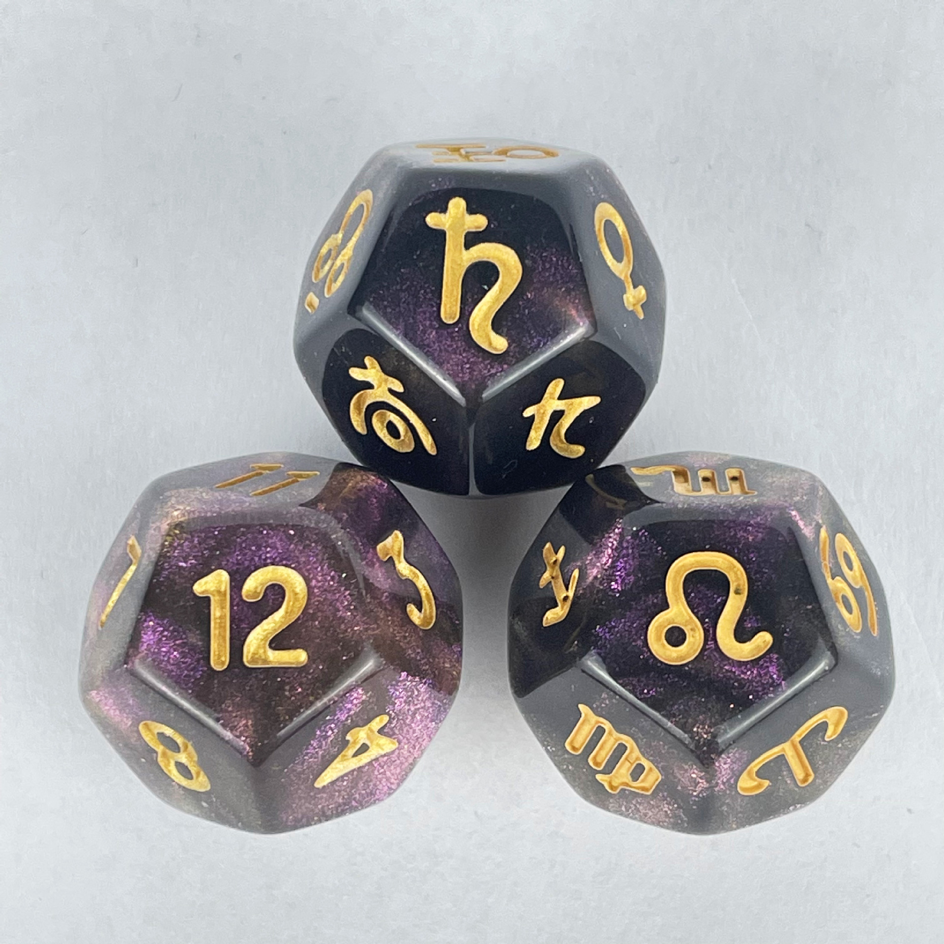 Astrology Dice, Signs Planets Numbers 12-Sided Dice Divination Too