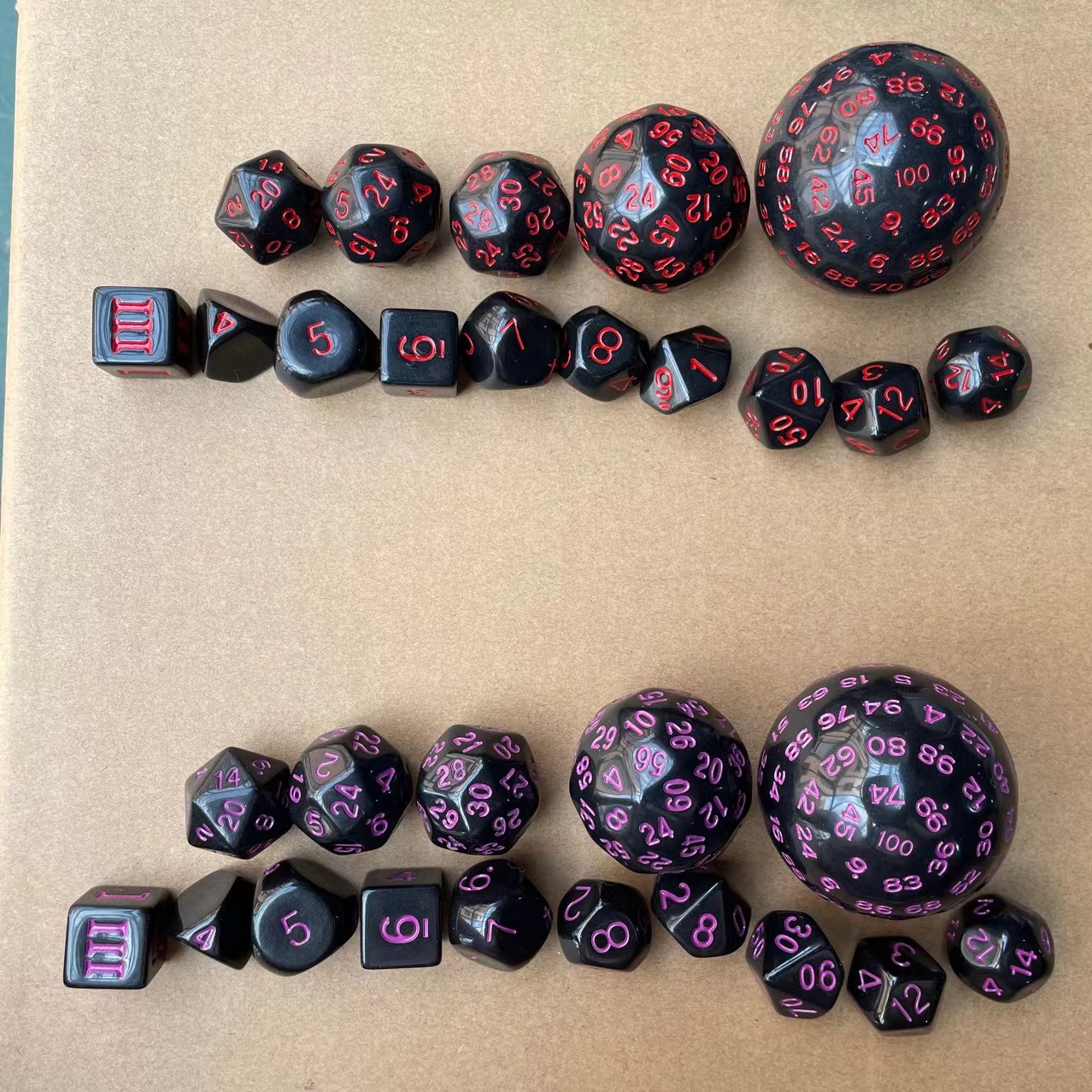 Large multi-faceted dice