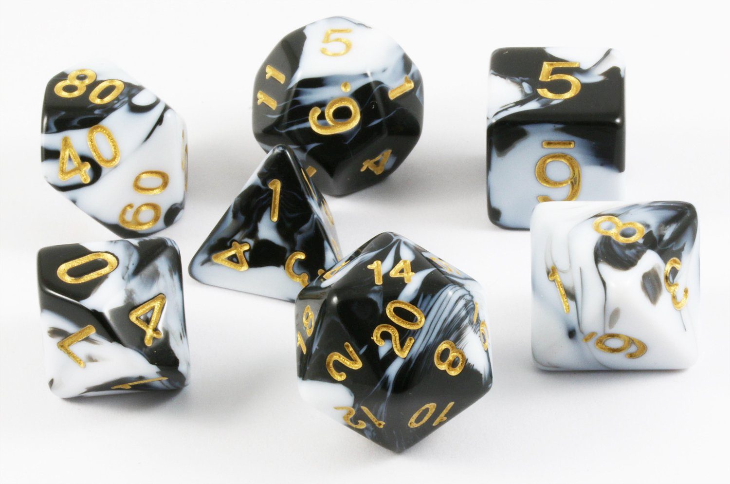 Black And White Dice Set