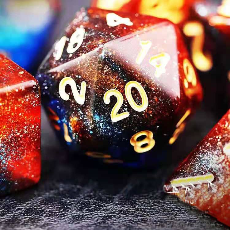Starry Sky Colorful DnD Dice Set