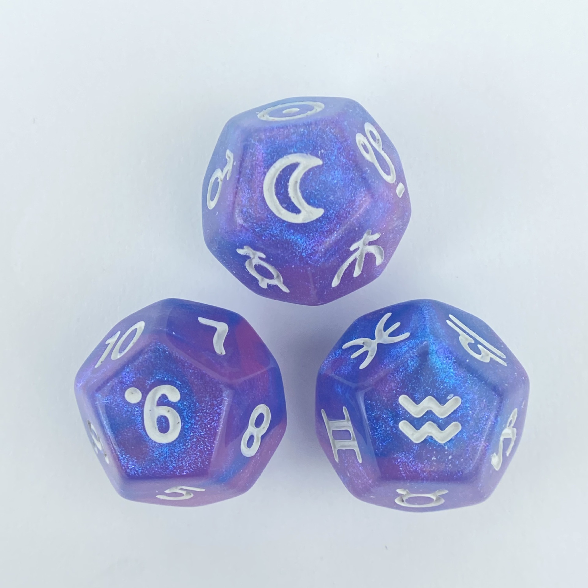 Astrology Dice, Signs Planets Numbers 12-Sided Dice Divination Too