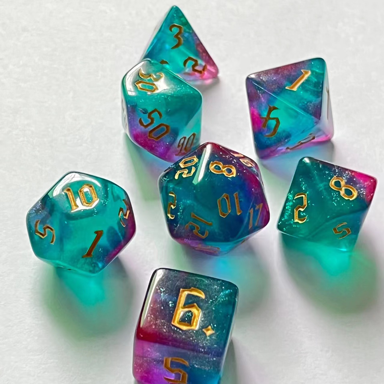 Colorful Dragon Dice Set