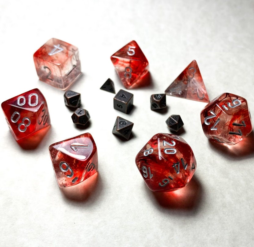 Mini Micro Metal Dice Set | D&D Dice | Dungeons and Dragons