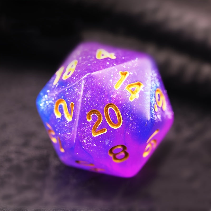 Pink And Blue Star Galaxy Dice Set
