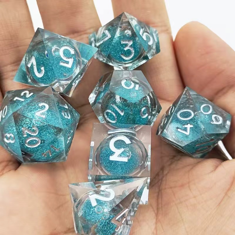 Resin Quicksand Dice Liquid Core
